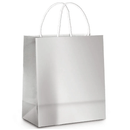 SACOLA LAM PRATA METAL BRILHO M 26 X 19,5 X 9,5 01 UN